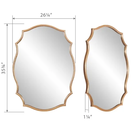 Kirkland's Home Gold Ornate Scalloped Mirror- Decorative Mirrors