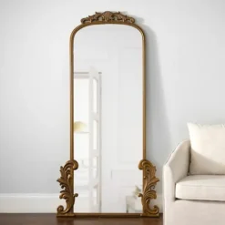 Kirkland's Home Gold Ornate Scroll Bordeaux Leaner Mirror- Decorative Mirrors