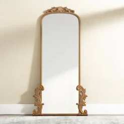 Kirkland's Home Gold Ornate Scroll Bordeaux Leaner Mirror- Decorative Mirrors