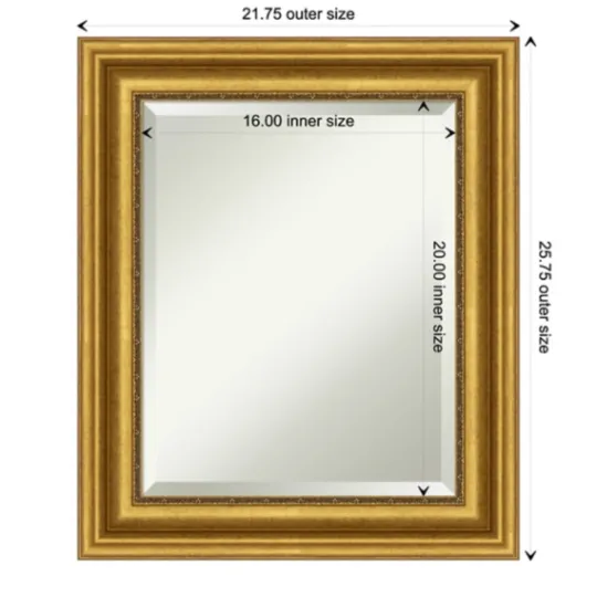 Kirkland's Home Gold Patina Scalloped Frame Mirror- Decorative Mirrors