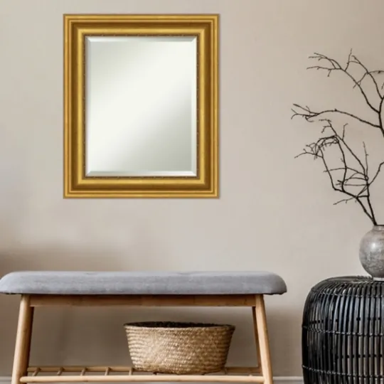 Kirkland's Home Gold Patina Scalloped Frame Mirror- Decorative Mirrors