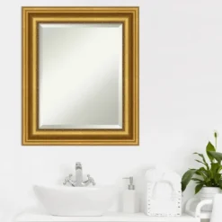 Kirkland's Home Gold Patina Scalloped Frame Mirror- Decorative Mirrors