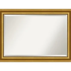 Kirkland's Home Gold Patina Scalloped Frame Beveled Mirror- Decorative Mirrors