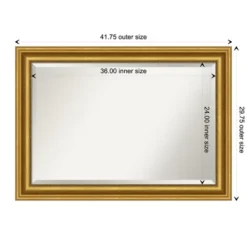Kirkland's Home Gold Patina Scalloped Frame Beveled Mirror- Decorative Mirrors