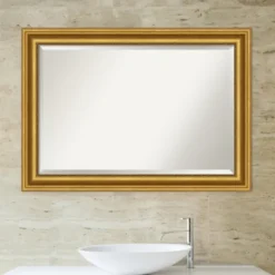 Kirkland's Home Gold Patina Scalloped Frame Beveled Mirror- Decorative Mirrors
