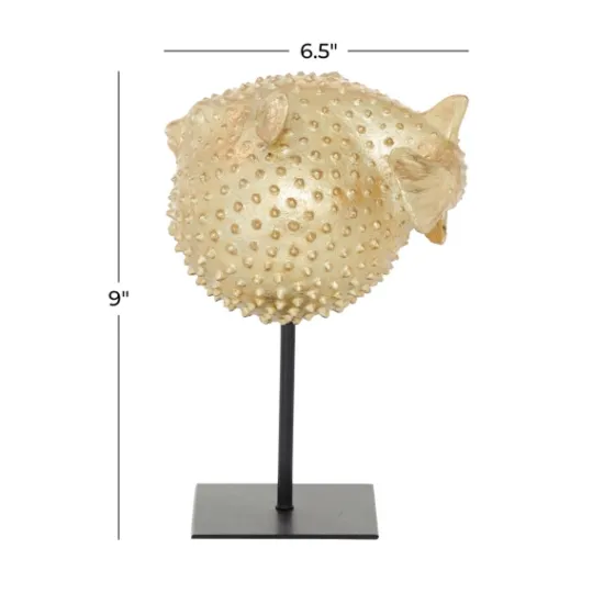 Kirkland's Home Gold Puffer Fish Sculpture- Statues & Figurines