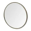 Kirkland's Home Gold Round Thin Metal Frame Wall Mirror- Decorative Mirrors