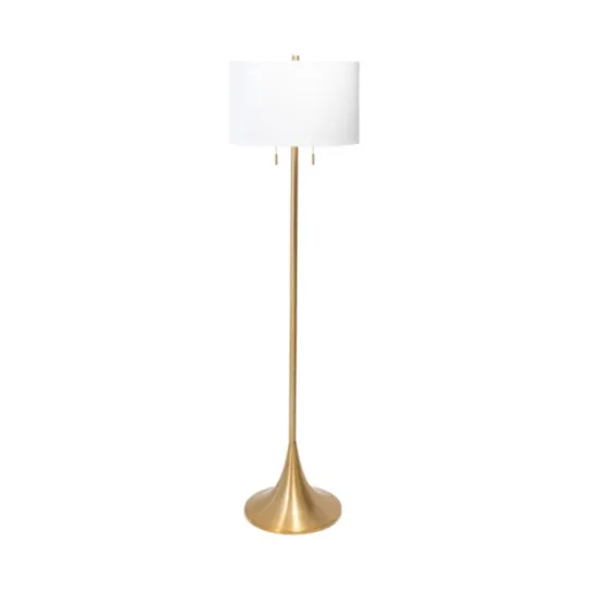 Kirkland's Home Gold Sleek Modern Floor Lamp- Floor Lamps