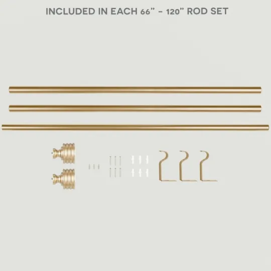 Kirkland's Home Gold Stacked Cylinder Curtain Rod, 120 In.- Curtain Rods & Hardware