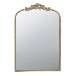 Kirkland's Home Gold Studded Scroll Arched Mirror, 36 In.- Decorative Mirrors