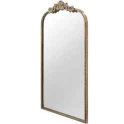 Kirkland's Home Gold Studded Scroll Arched Mirror, 36 In.- Decorative Mirrors