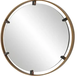 Kirkland's Home Gold Suspended Round Wall Mirror- Decorative Mirrors