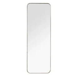 Kirkland's Home Gold Thin Iron Frame Curved Corner Mirror- Decorative Mirrors