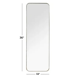 Kirkland's Home Gold Thin Iron Frame Curved Corner Mirror- Decorative Mirrors