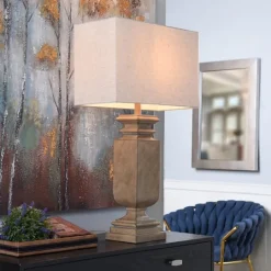 Kirkland's Home Gold Traditional Rectangular Table Lamp- Table Lamps