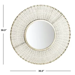 Kirkland's Home Gold Trim Metal Round Frame Mirror- Decorative Mirrors