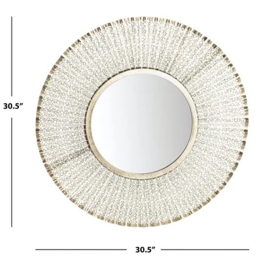 Kirkland's Home Gold Trim Metal Round Frame Mirror- Decorative Mirrors