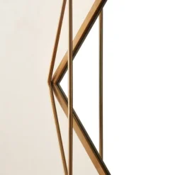 Kirkland's Home Gold Wire Metal Hexagon Frame Wall Mirror- Decorative Mirrors