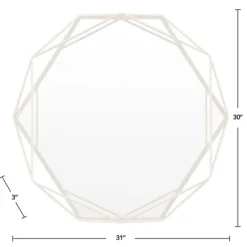 Kirkland's Home Gold Wire Metal Hexagon Frame Wall Mirror- Decorative Mirrors