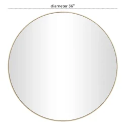 Kirkland's Home Gold Wood Round Frame Mirror- Decorative Mirrors