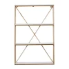 Kirkland's Home Gold X-Frame Daisy White Wood Wall Shelf- Shelves