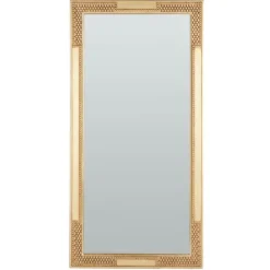 Kirkland's Home Golden Carved Textured Framed Mirror- Framed Mirrors