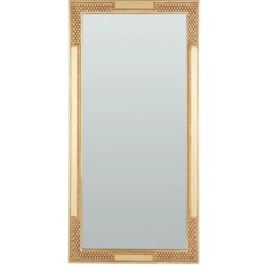 Kirkland's Home Golden Carved Textured Framed Mirror- Framed Mirrors
