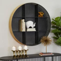Kirkland's Home Golden Dots Circle Cubbies Wall Shelf- Shelves