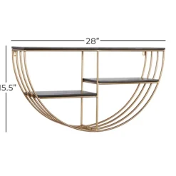 Kirkland's Home Golden Half Moon Wall Shelves- Shelves