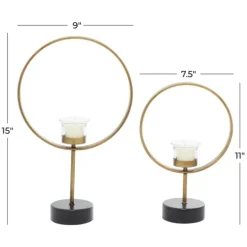 Kirkland's Home Golden Halo 2-Pc. Candle Holder Set- Candle Holders