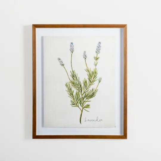 Kirkland's Home Golden Leaves Herbs Lavender Framed Art Print- Framed Art