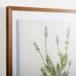 Kirkland's Home Golden Leaves Herbs Lavender Framed Art Print- Framed Art