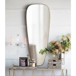 Kirkland's Home Golden Long Teardrop Wall Mirror- Decorative Mirrors