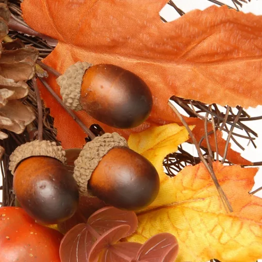 Kirkland's Home Golden Maple Pumpkins Harvest Wreath- Wreaths
