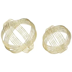 Kirkland's Home Golden Minimalist Line Orbs, Set Of 2- Bowl Filler