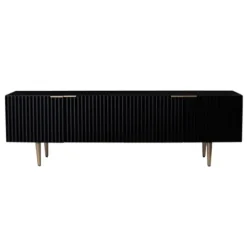 Kirkland's Home Golden Onyx Ribbed Side Console Table- Tv Stands & Media Consoles