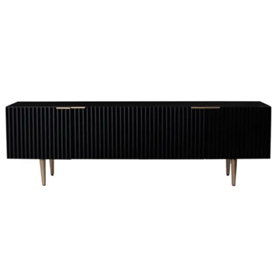 Kirkland's Home Golden Onyx Ribbed Side Console Table- Tv Stands & Media Consoles