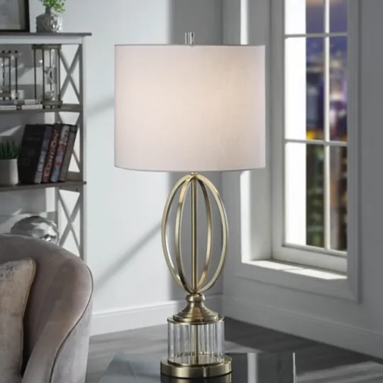 Kirkland's Home Golden Open Egg Base Table Lamp- Table Lamps