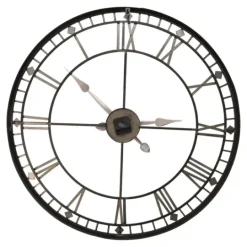 Kirkland's Home Golden Open Face Industrial Wall Clock- Clocks