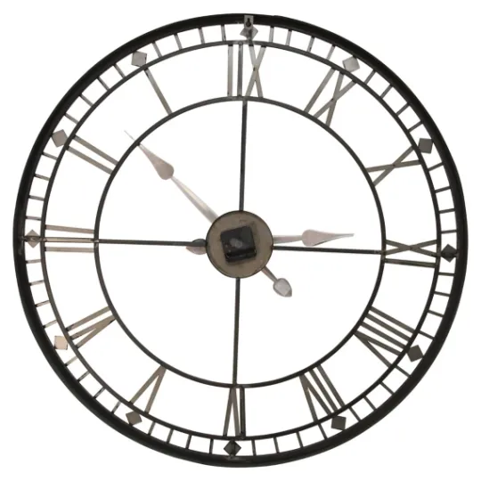 Kirkland's Home Golden Open Face Industrial Wall Clock- Clocks
