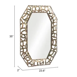 Kirkland's Home Golden Ringed Octopus Framed Mirror- Decorative Mirrors