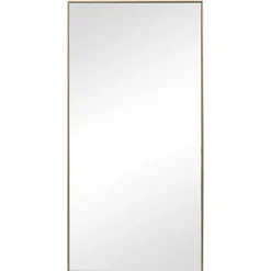 Kirkland's Home Golden Simple Rectangular Frame Wall Mirror- Framed Mirrors