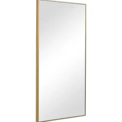 Kirkland's Home Golden Simple Rectangular Frame Wall Mirror- Framed Mirrors