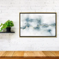Kirkland's Home Golden Thread Abstract Canvas Framed Art- Framed Art