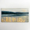 Kirkland's Home Golden Turquoise Abstract Canvas Wall Art- Canvas Art