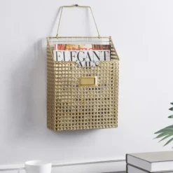 Kirkland's Home Golden Woven Metal File Folder, 17 In.- Decorative Accents