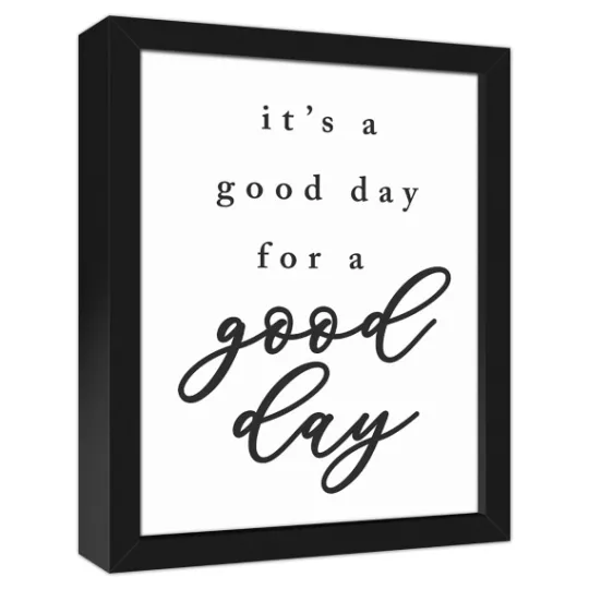Kirkland's Home Good Day For A Good Day Framed Canvas Wall Plaque- Wall Quotes & Signs