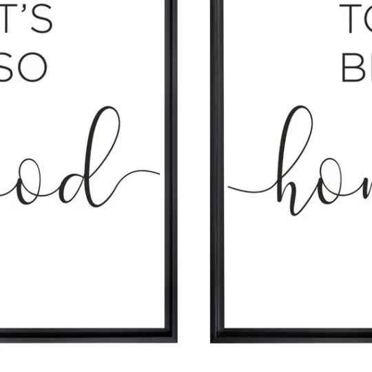 Kirkland's Home Good To Be Home Black Framed Art Prints, Set Of 2- Wall Quotes & Signs