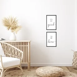 Kirkland's Home Good To Be Home Black Framed Art Prints, Set Of 2- Wall Quotes & Signs