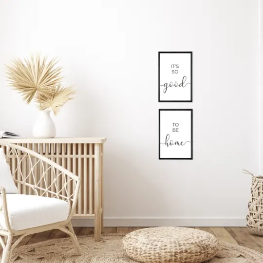 Kirkland's Home Good To Be Home Black Framed Art Prints, Set Of 2- Wall Quotes & Signs